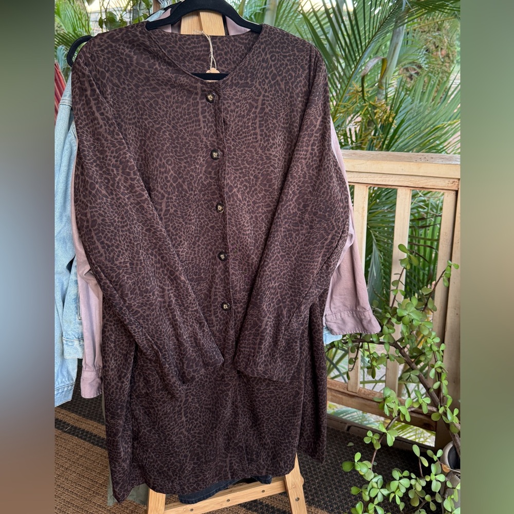 Vintage Leopard Print Tunic/Jacket